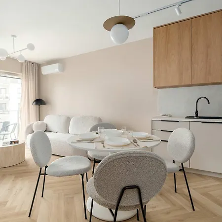 Appartement Beige In With Parking And Air Conditioned Living By Renters Poznań